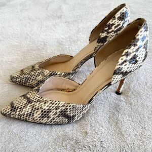 Marc Fisher Animal Print Pointed Toe D’Orsay Pumps